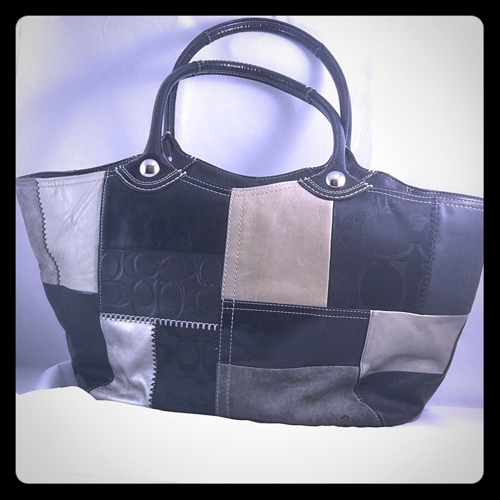Coach Classic Patchwork Leather & Suede To…